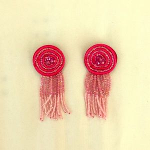 Hot Pink Statement Earrings